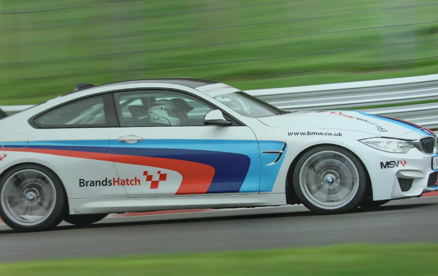 Wil Arif race driver instruction in BMW M4 at Brands Hatch